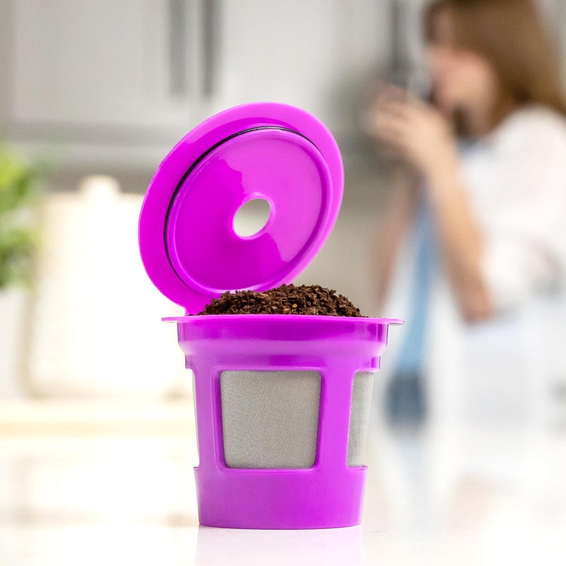 بيرفيكت بود Perfect Pod Cafe Save فلاتر القهوة K Cup Pod القابلة لإعادة الاستخدام - كبسولات قهوة قابلة لإعادة الملء مع مصفاة شبكية مدمجة للاستخدام مع Keurig & Select ماكينات القهوة ذات الكوب الواحد، 4 عبوات - Image 5
